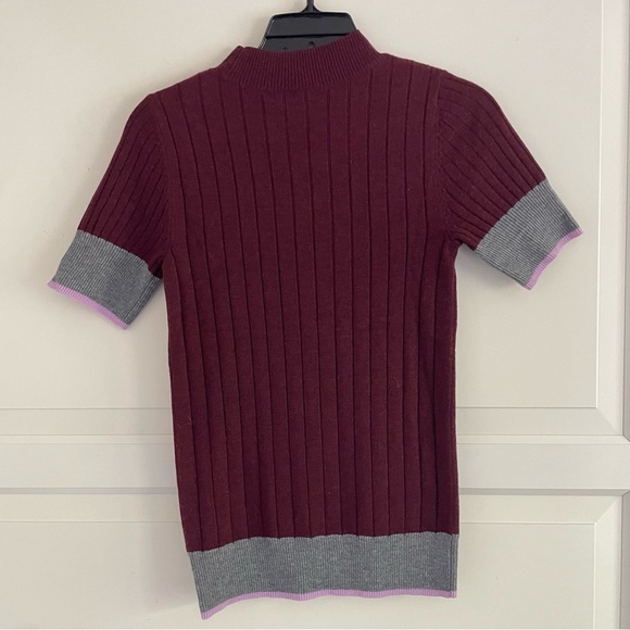 Tome Collection Rent The Runway Plum Ribbed Sweater XS 26287 - Picture 3 of 7
